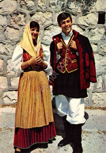 Cartolina Sardegna Costumi Sardi Costume di Quartuccio donna e uomo (Cagliari)
