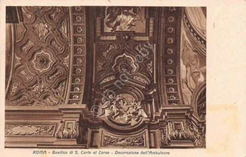Cartolina Roma Basilica S.Carlo al Corso Timbro targhetta Mostra Rivoluzione 193