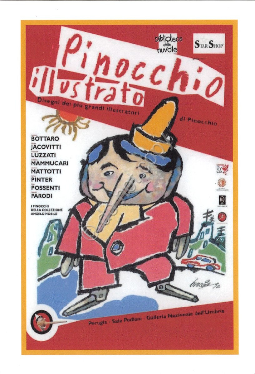 Cartolina Pinocchio superstar Fiera del Libro Antico Milano n.1171 (Personaggi famosi)