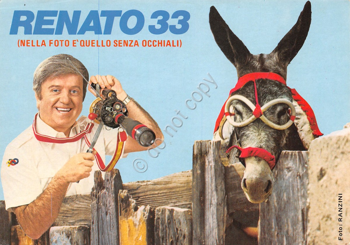 Cartolina Renato Pellizzola comico Renato 33 A sirene spietate 1985 (Personaggi famosi)