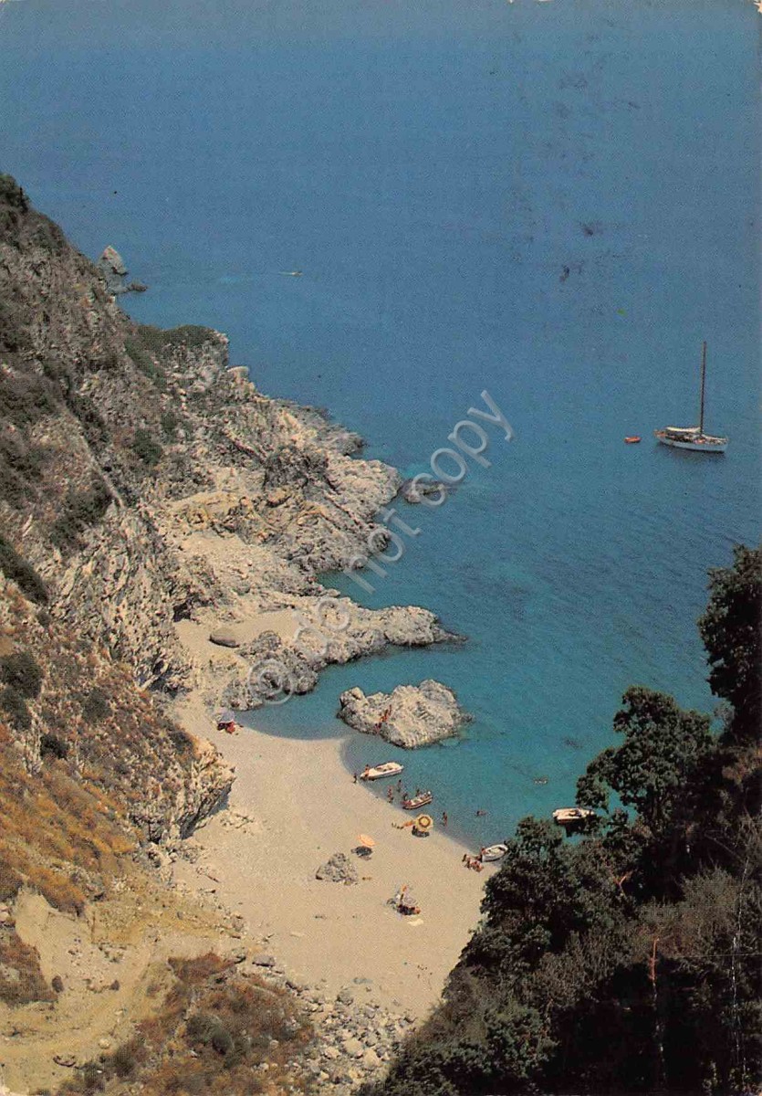 Cartolina Copanello Spiaggetta dall''alto 1983 (Catanzaro)