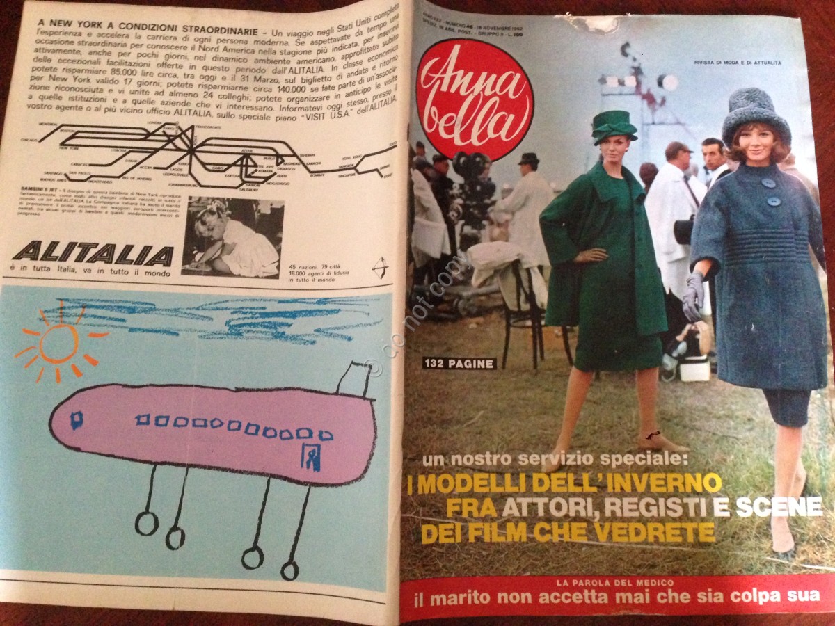 Annabella Rivista Magazine 18 Novembre 1962 n.46 Farah Diba Edoardo Vianello