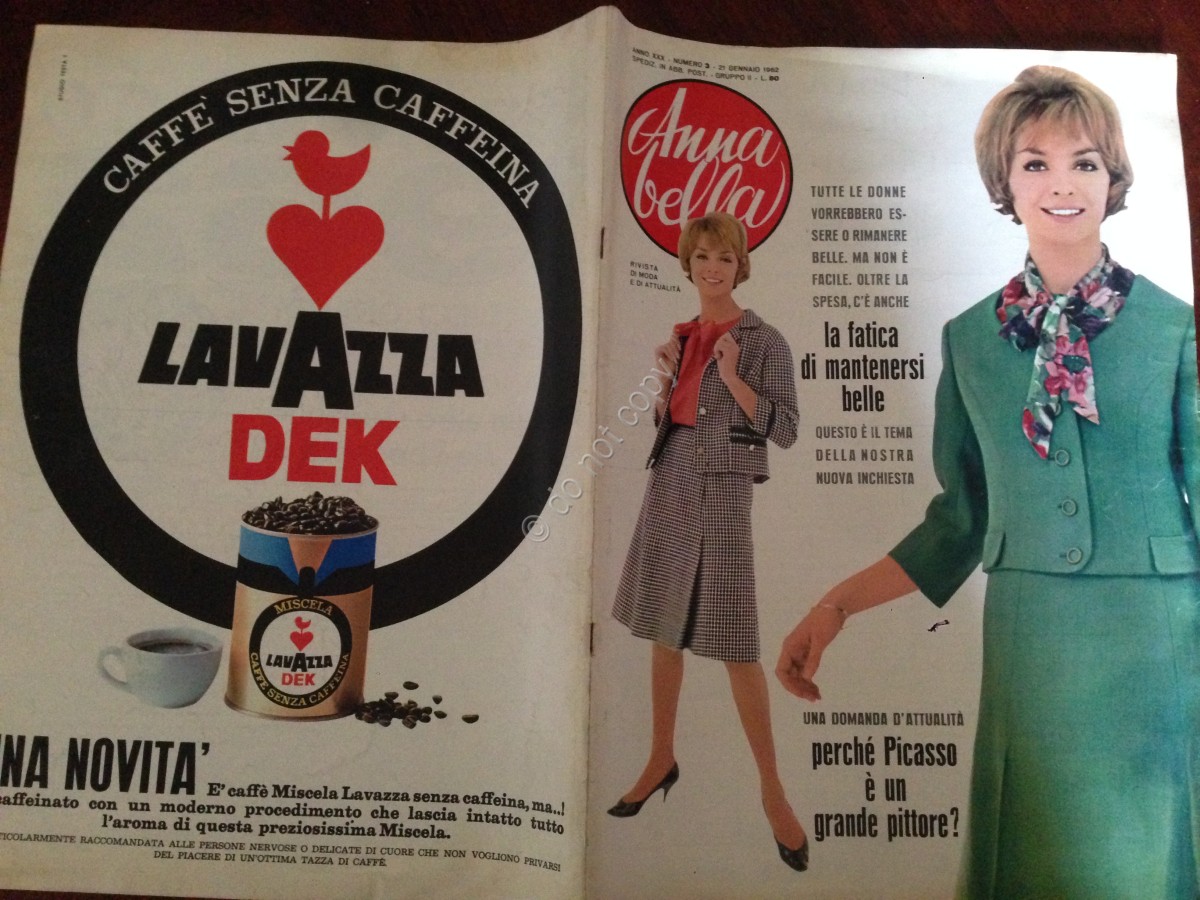 Annabella Rivista Magazine 21 Gennaio 1962 n.3 Sandra Milo Picasso Manfredi 