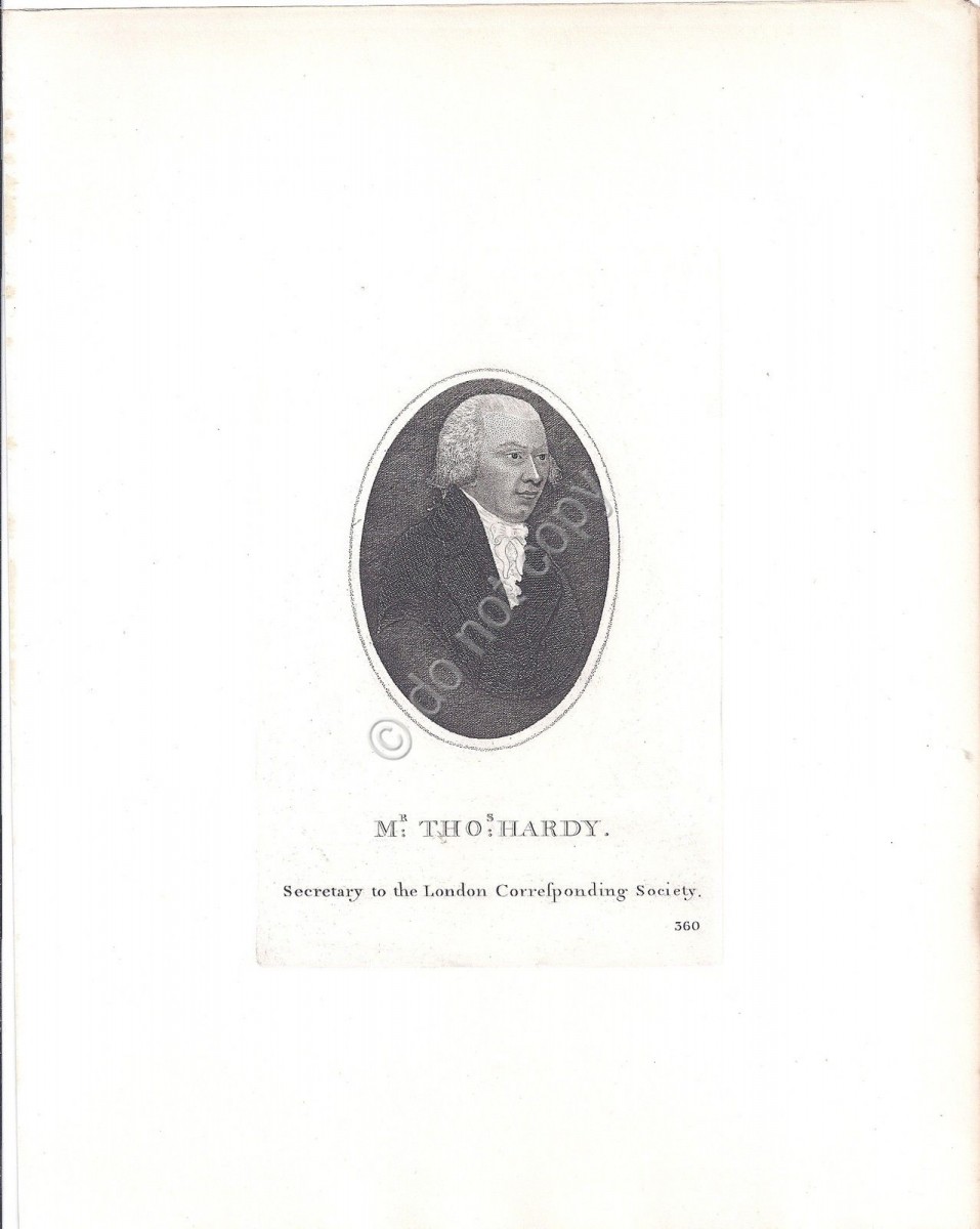 John Kay - Litografia Inglese - Mr. Thomas Hardy - London Corresponding Society
