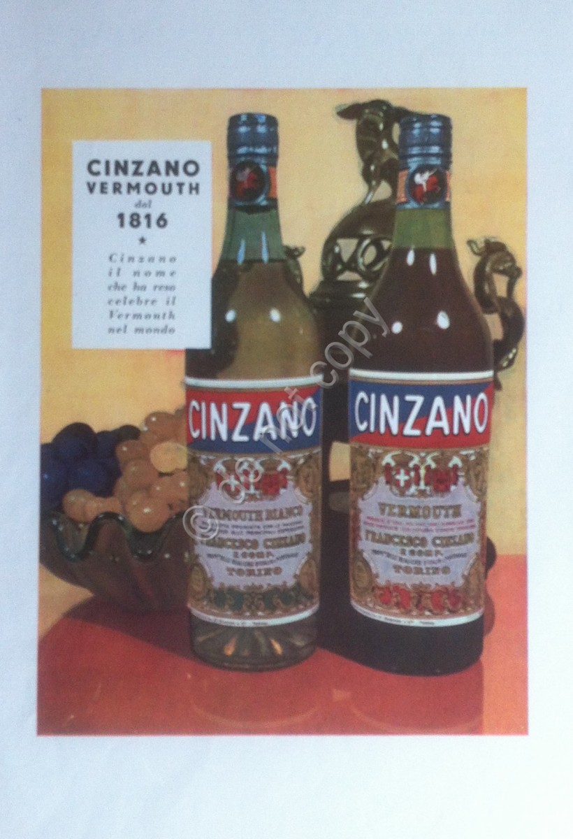 Pubblicità Advertising - Vermouth Cinzano - rifilatura - 1958