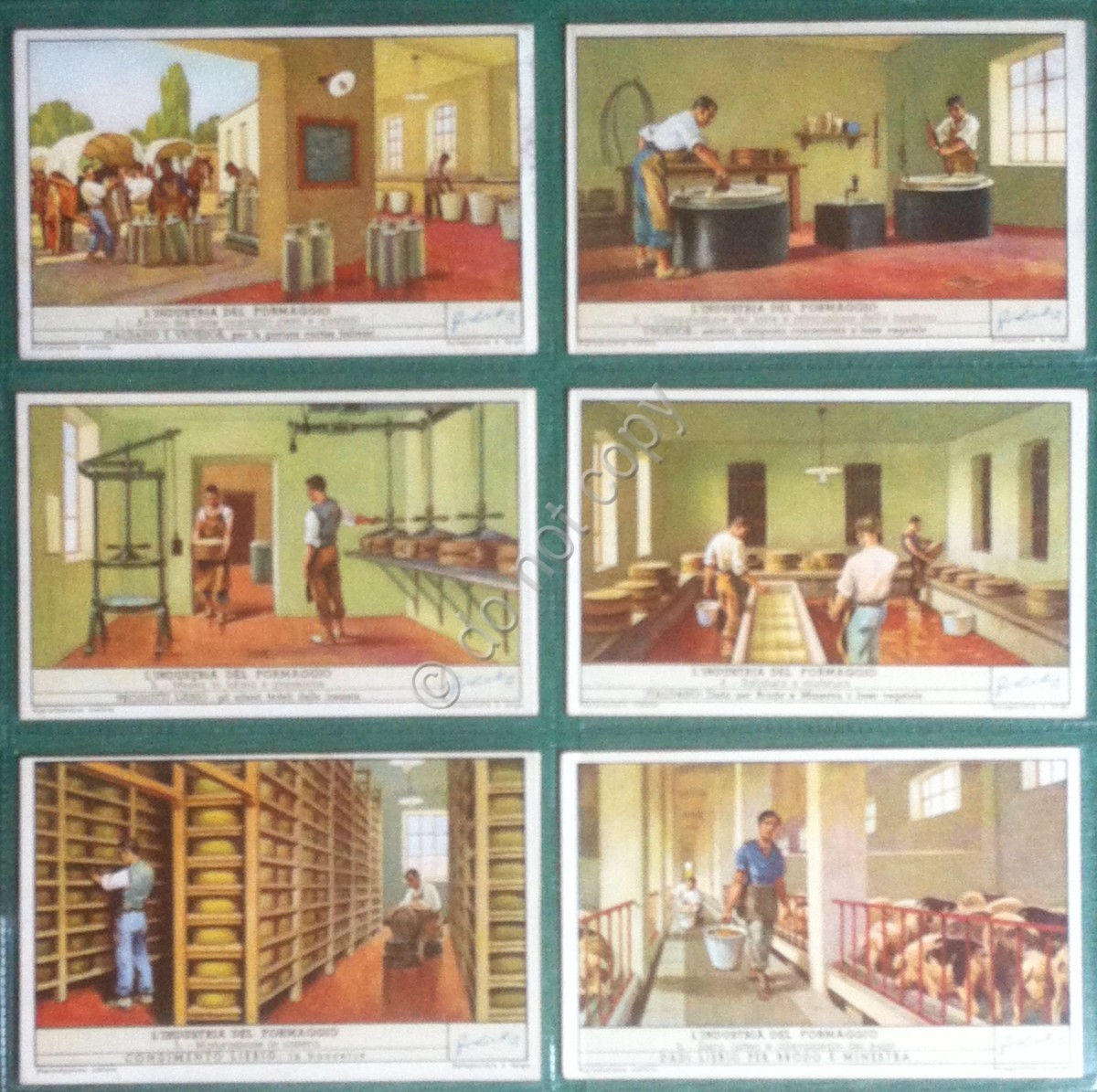 Figurine Liebig Italia 1947 - S 1457 - L'Industria del Formaggio