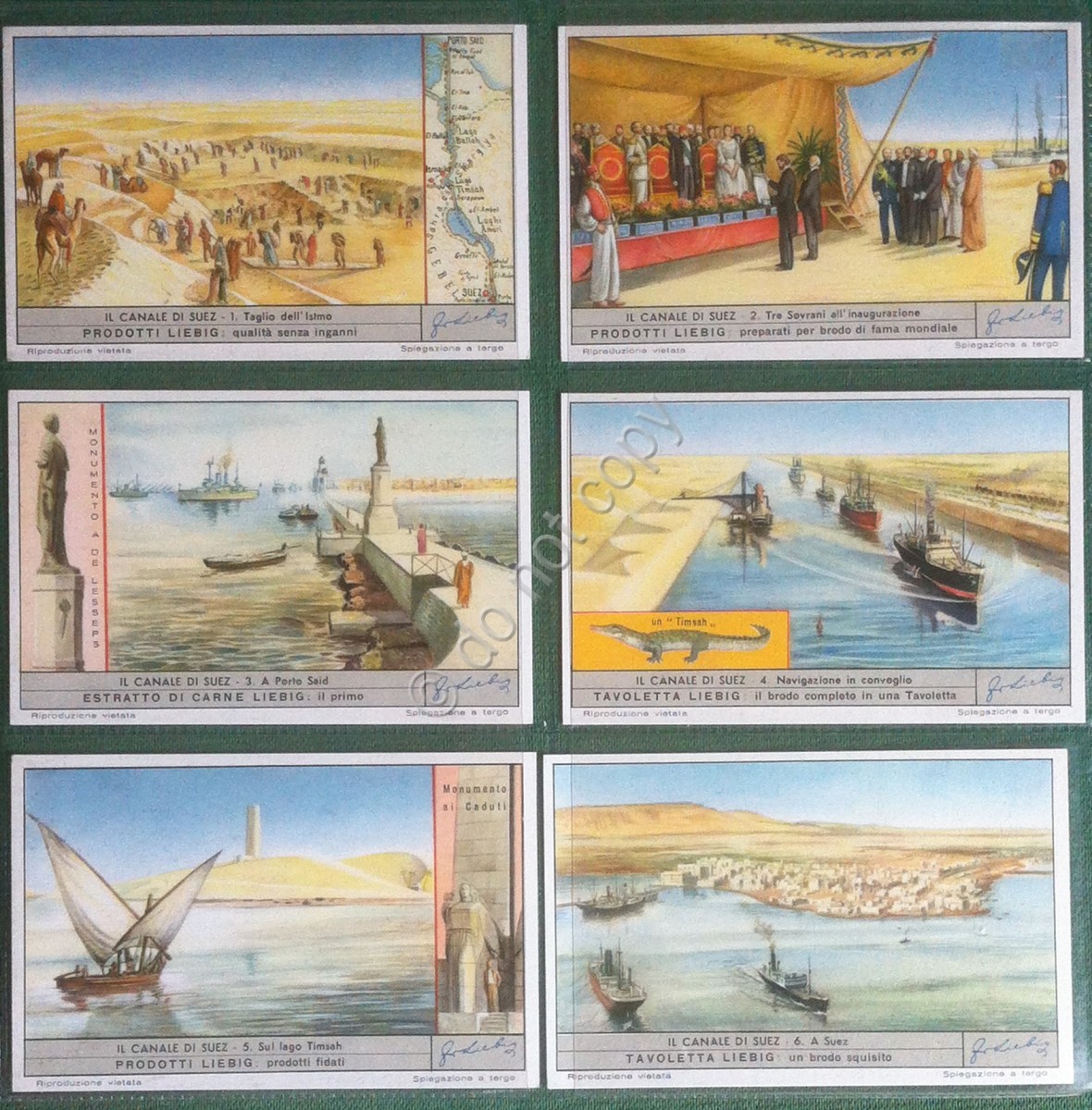 Figurine Liebig Italia 1953 - S 1561 - Il Canale di Suez